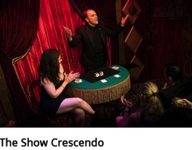 The French magician Boris Wild performing his magic show Crescendo